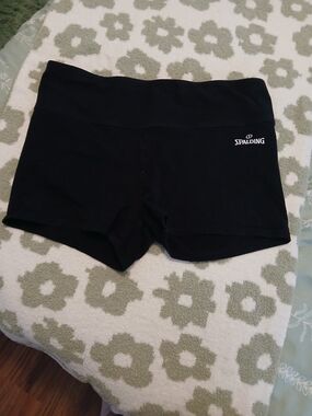 Spalding Black Women's Athletic Stretch Shorts